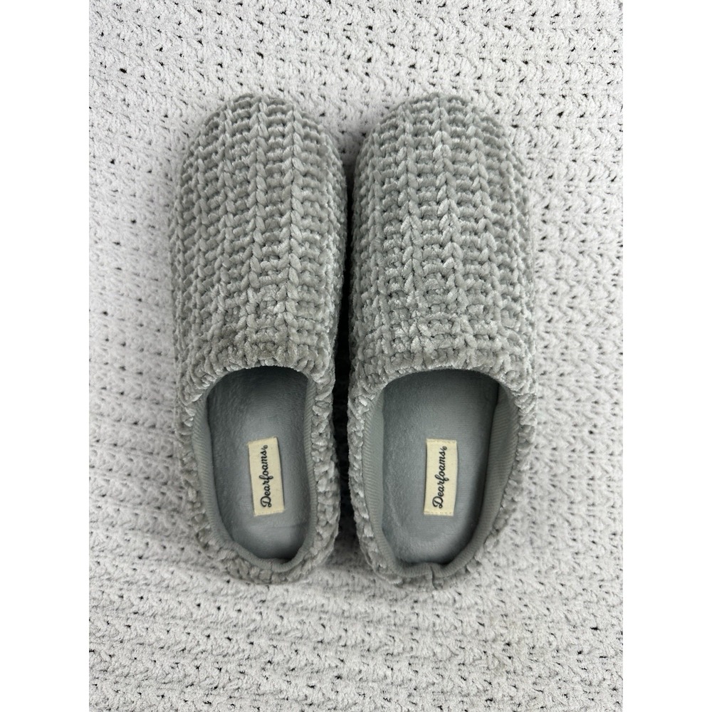 Dearfoams Men's Gray Slippers Large Size 11-12 (EUC)